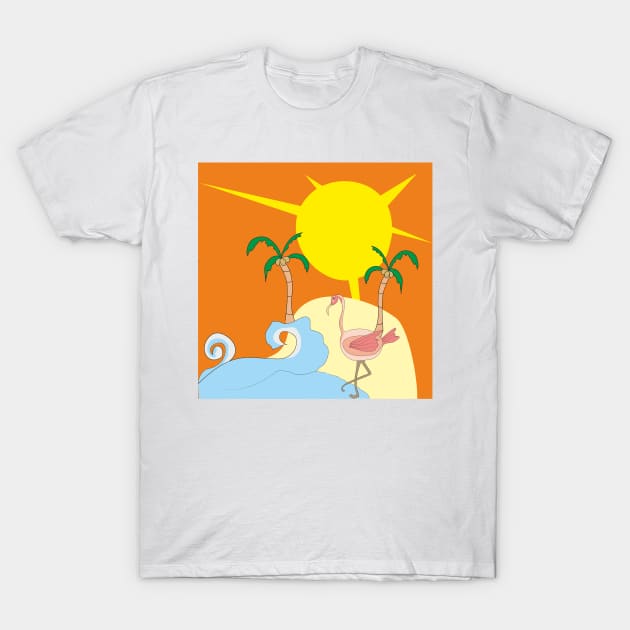 Flamingo T-Shirt by Alekvik